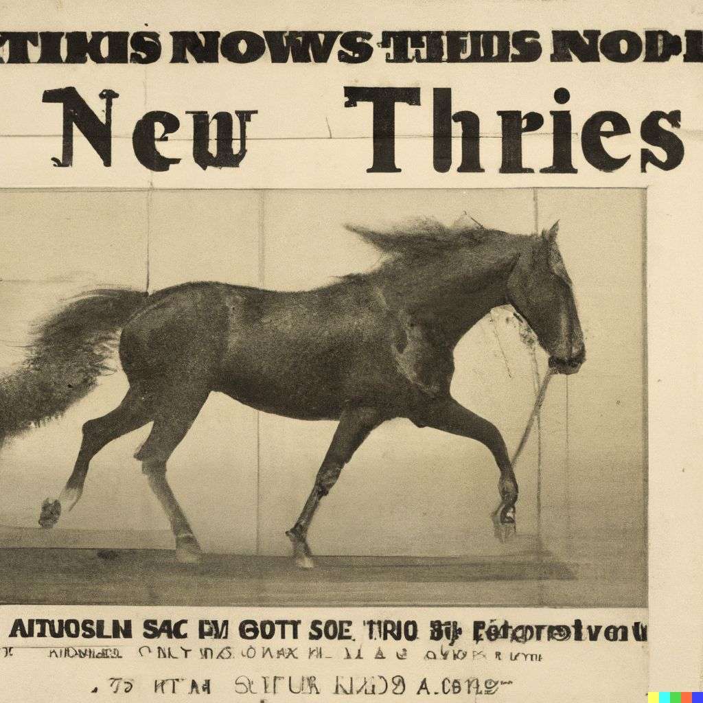 a horse, front page of The New York Times, 1910